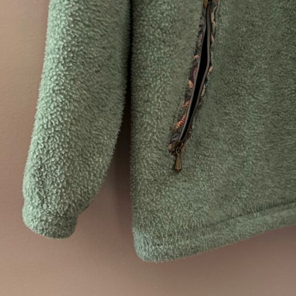 Vintage LL Bean Fleece Pullover Freeport Woman’s XL Green - Picture 4 of 7